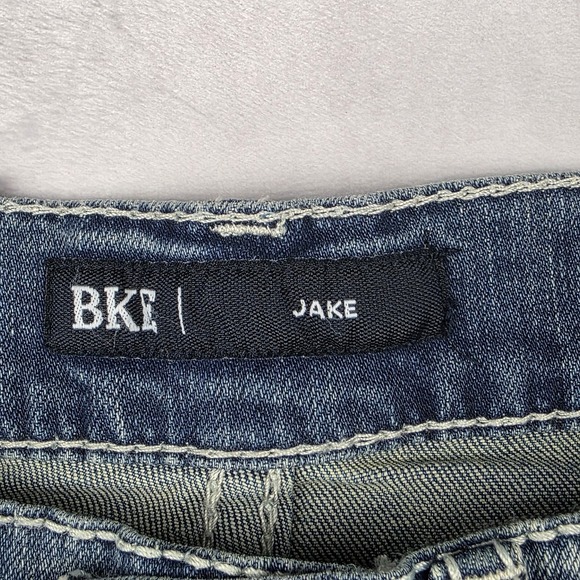 BKE Jeans Mens 32x36 Blue Jake Bootcut Regular Fit Mid Rise Straight Leg New NWT - Picture 4 of 15